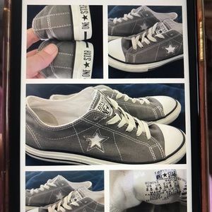 Converse low tops grey and white in new condition....